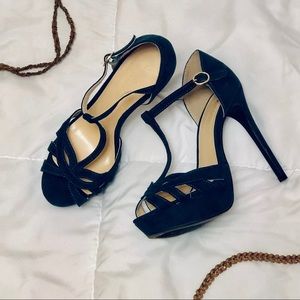 Forest green stilettos